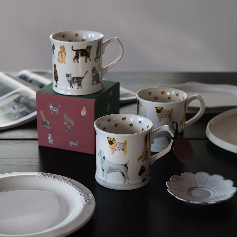 【正品】SUN TO MOON 尾巴餐桌系列-猫狗马克杯 9.3×9.7cm 420ml