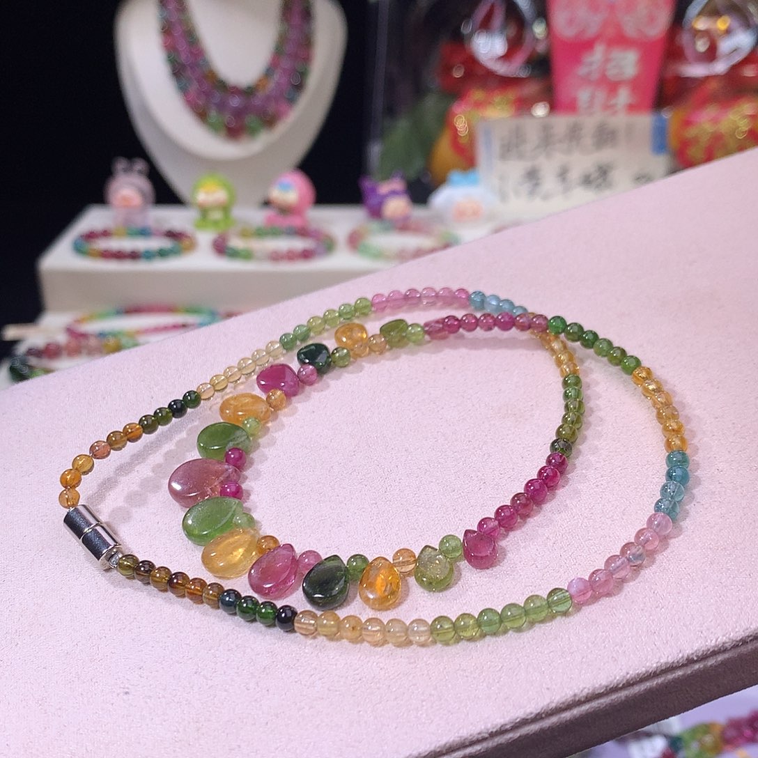 碧玺手链合金碧玺