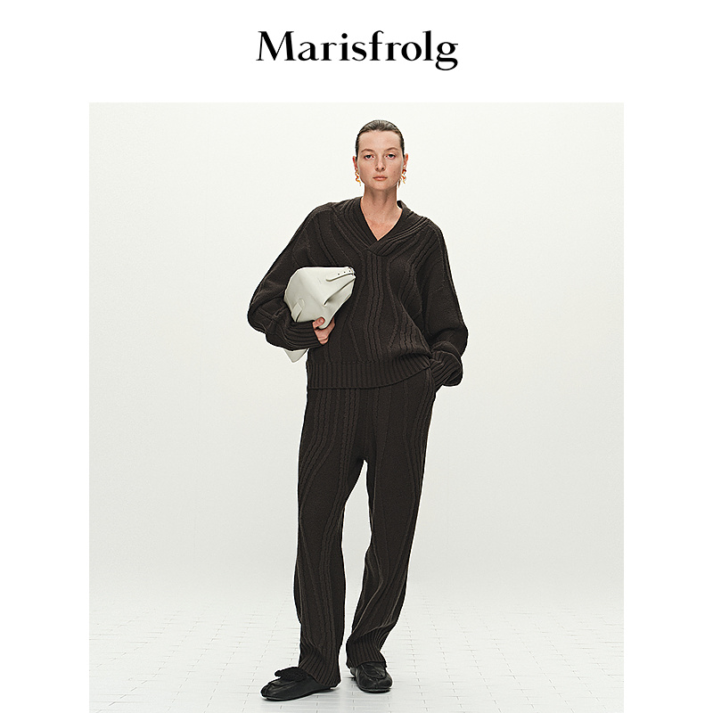 Marisfrolg玛丝菲尔25年冬季肌理感裤子A1EG4721M