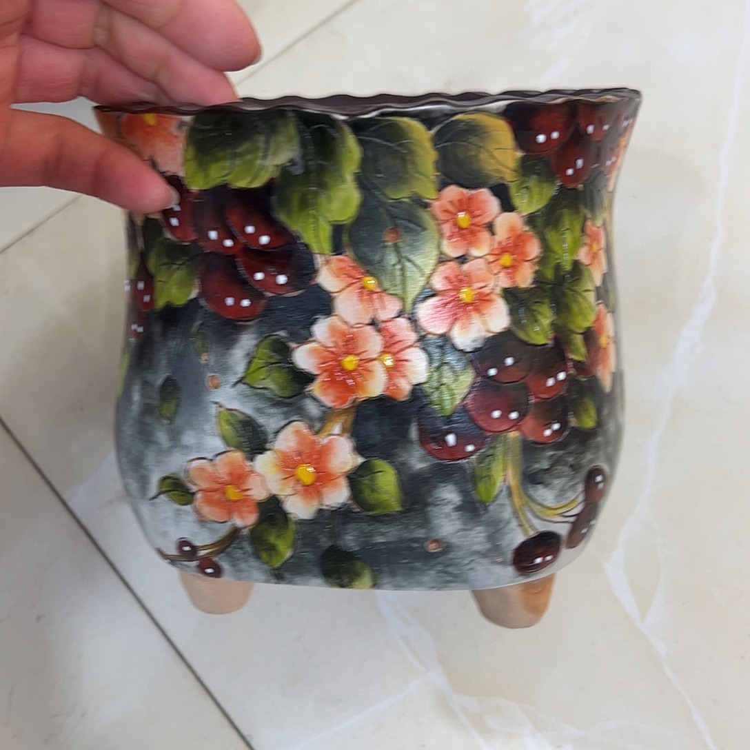 景德镇炫彩手绘口13.5高14