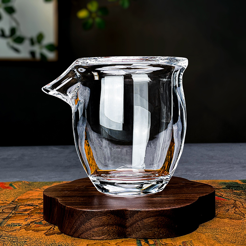 安享生活原矿水晶杯公道杯耐热无把手分茶器高档茶具泡茶水杯子