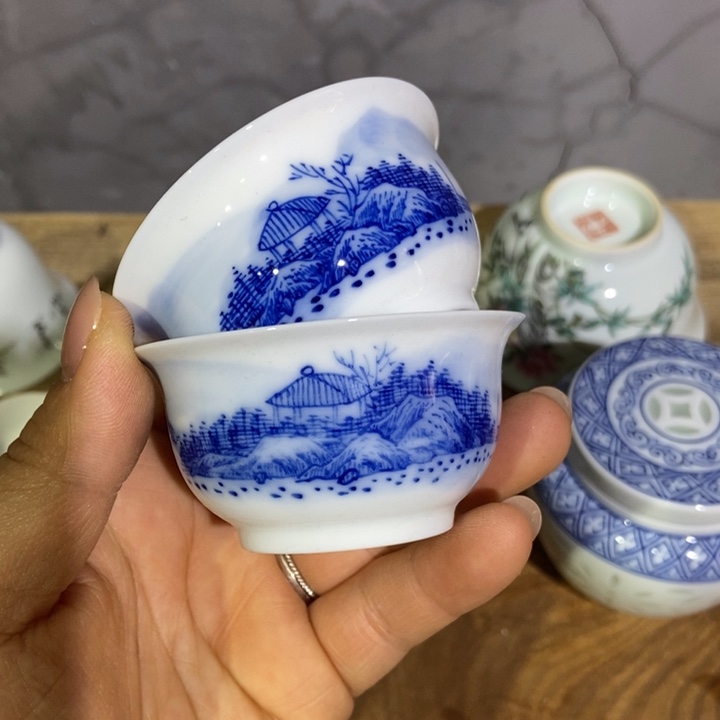 一对茶杯陶瓷杯的
