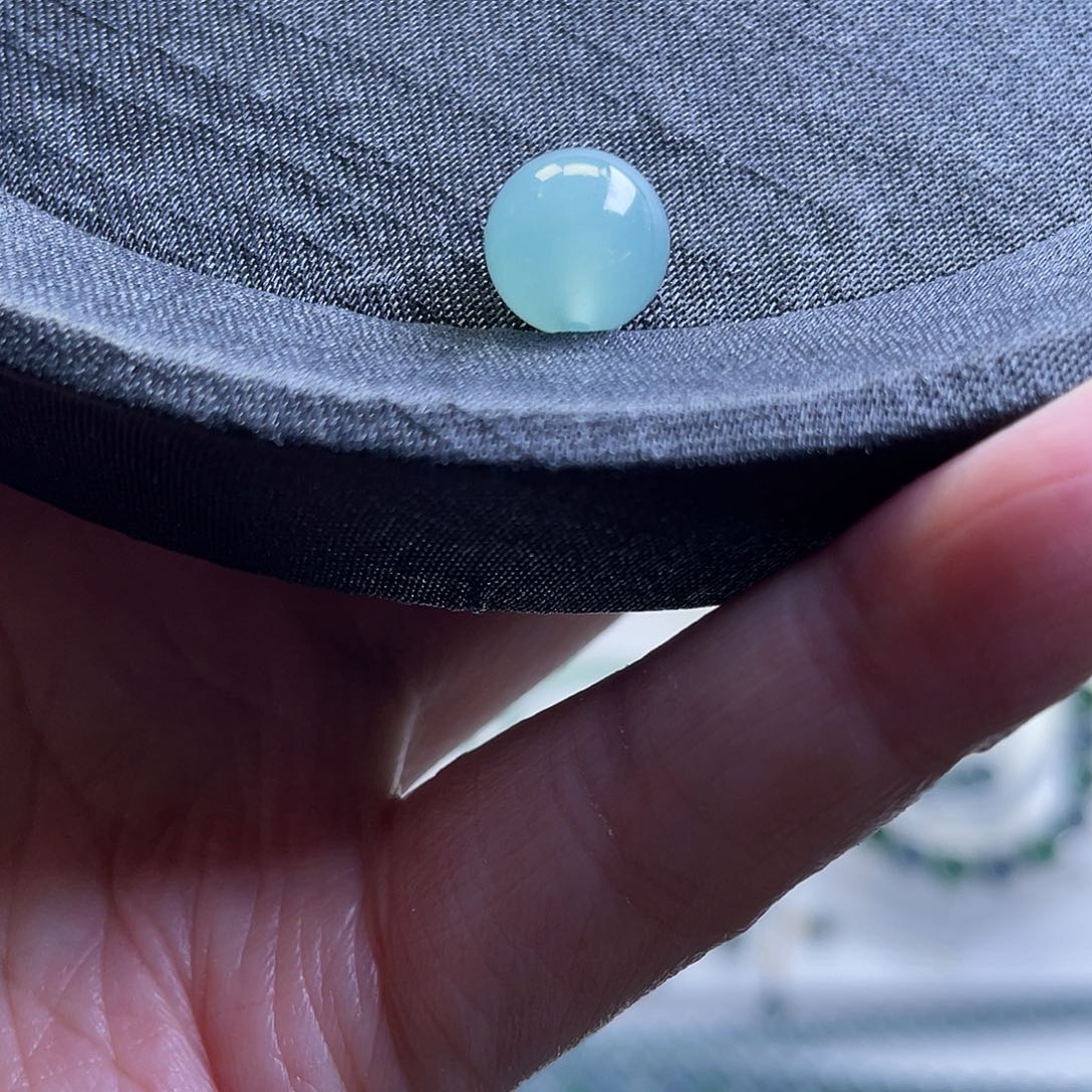 翡翠散珠天然A货翡翠卡10圆珠一颗