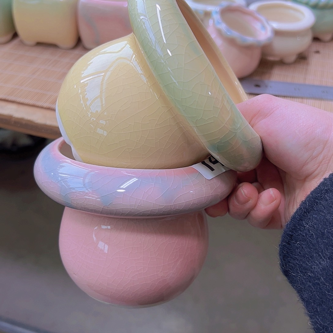 红陶陶瓷花盆满12包邮