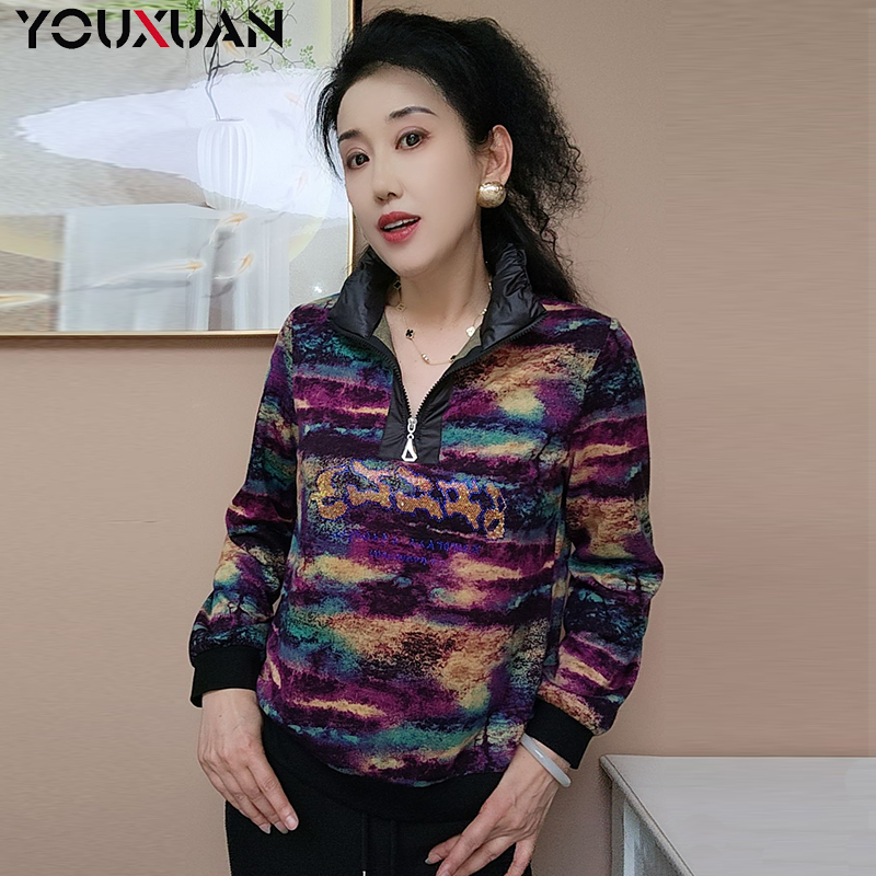 秋冬新款百搭韩版潮流时尚宽松长袖花苞领女士上衣3225