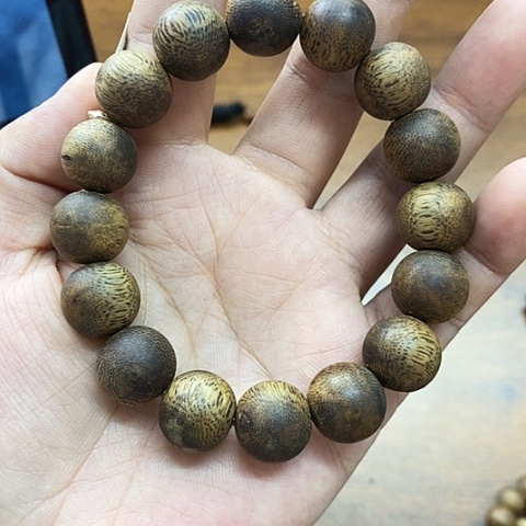 手串沉香真**?野生母生绿棋圆珠单圈1.4/18克多样性发一