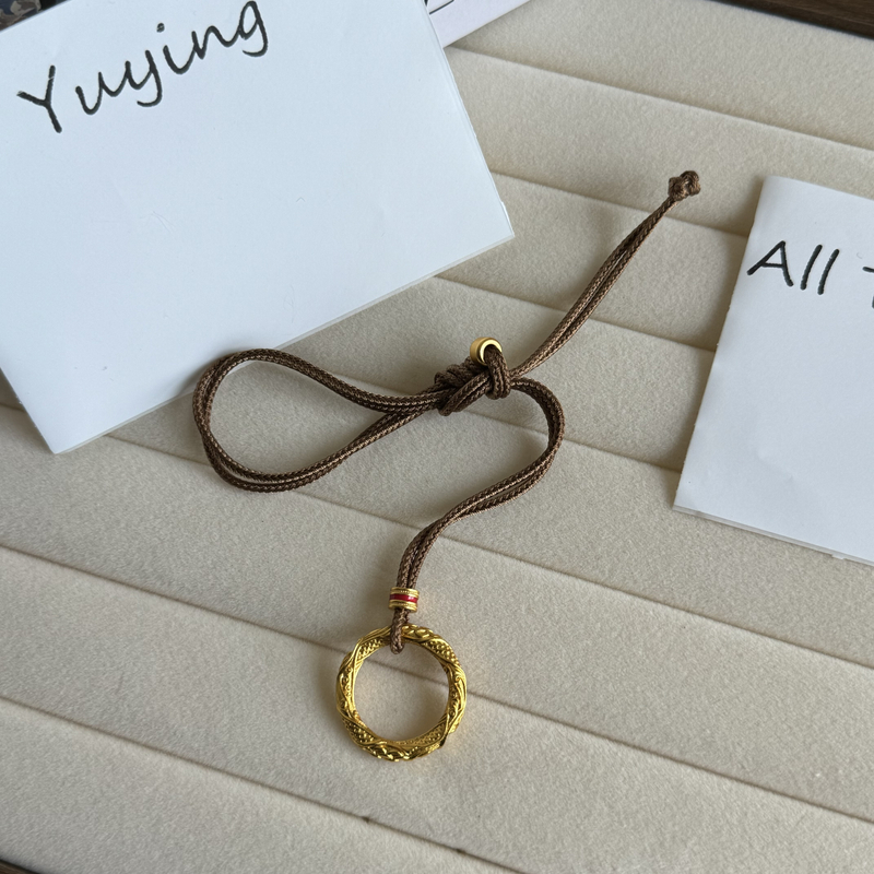 非金属棉绳项链 【匠心打造】金色跑环