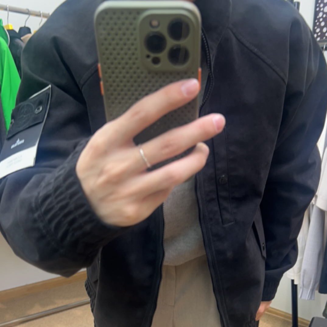 未使用 STONE ISLAND 麂皮立领外套