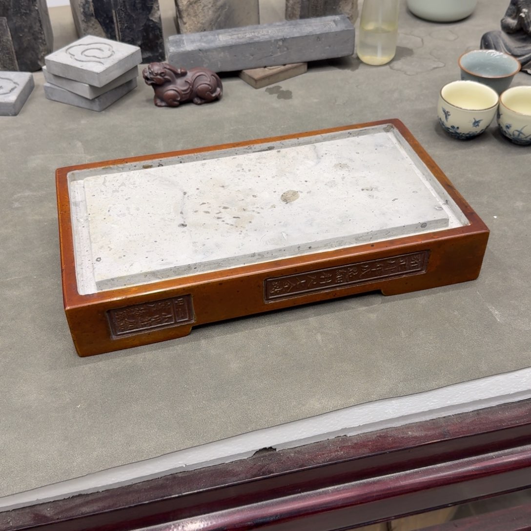 砖雕32x18 老料金砖大漆直角茶盘