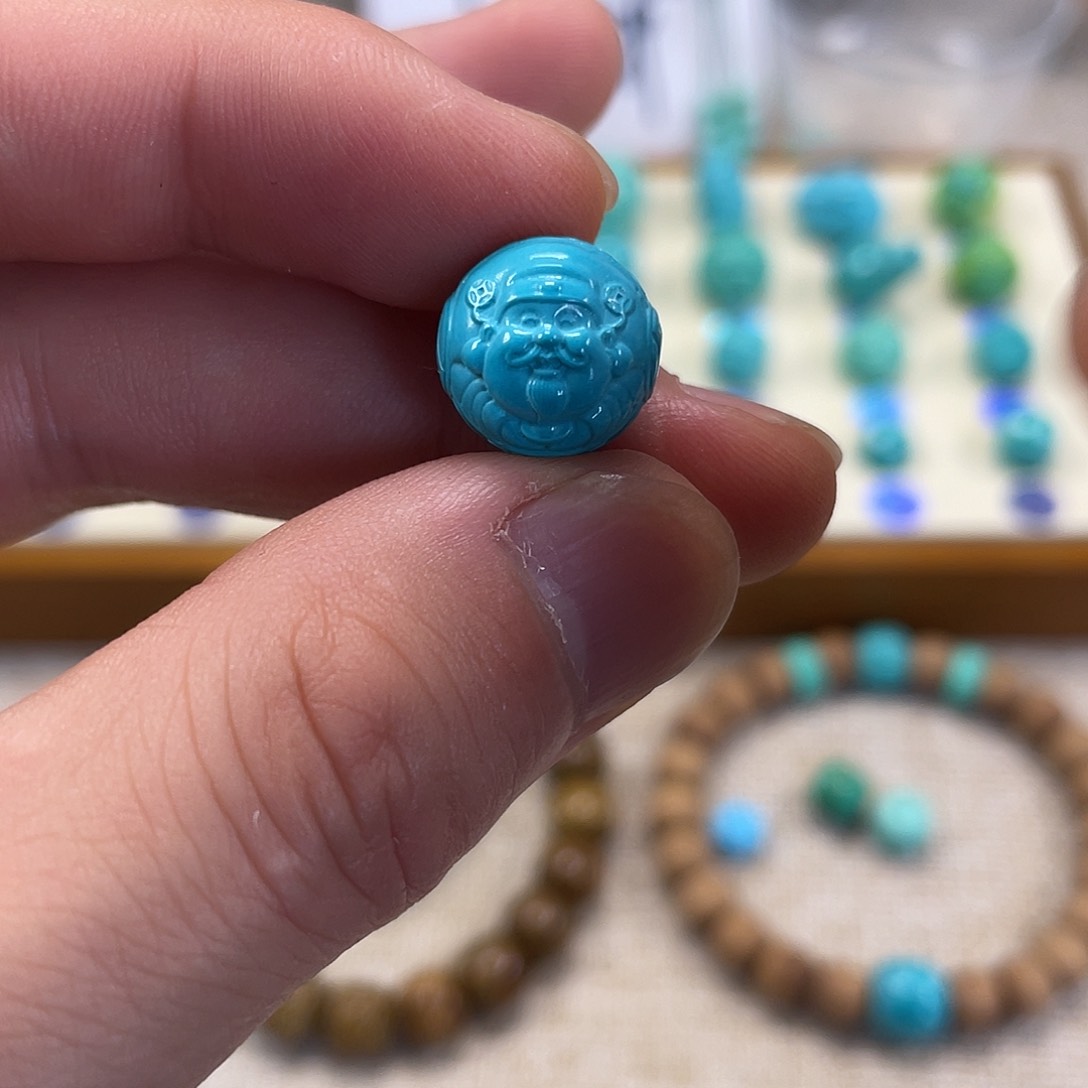 原生态湖北松配饰，直径12