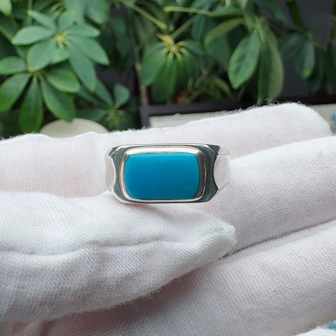 绿松石银S925镶嵌戒指戒指