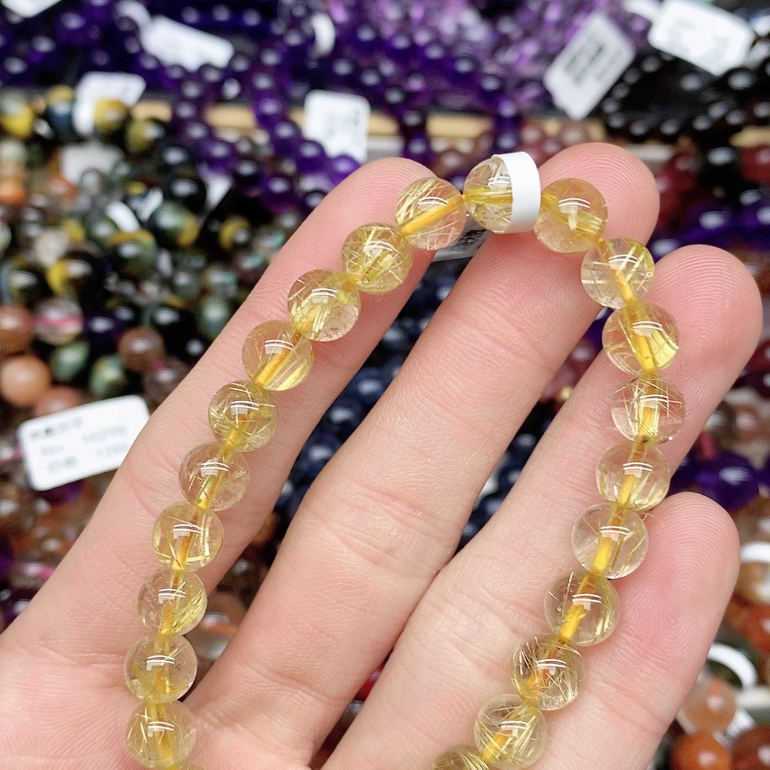 水晶手链未镶嵌31金发7mm