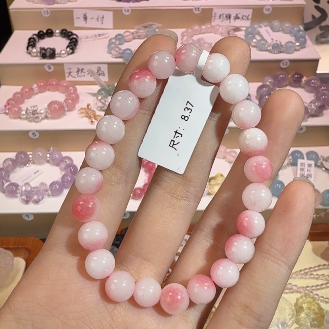 水晶手串未镶嵌水蜜桃
