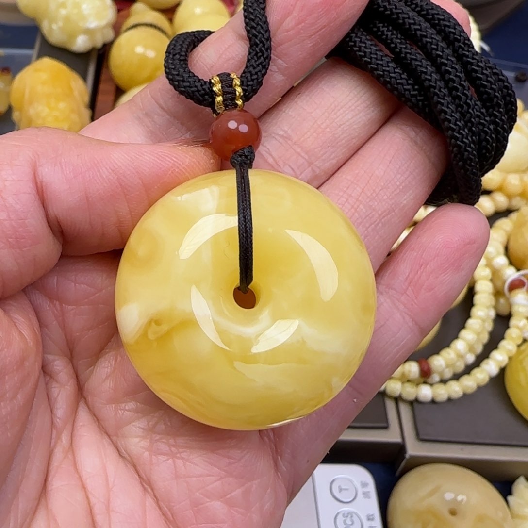 蜜蜡颈饰未镶嵌天然蜜蜡