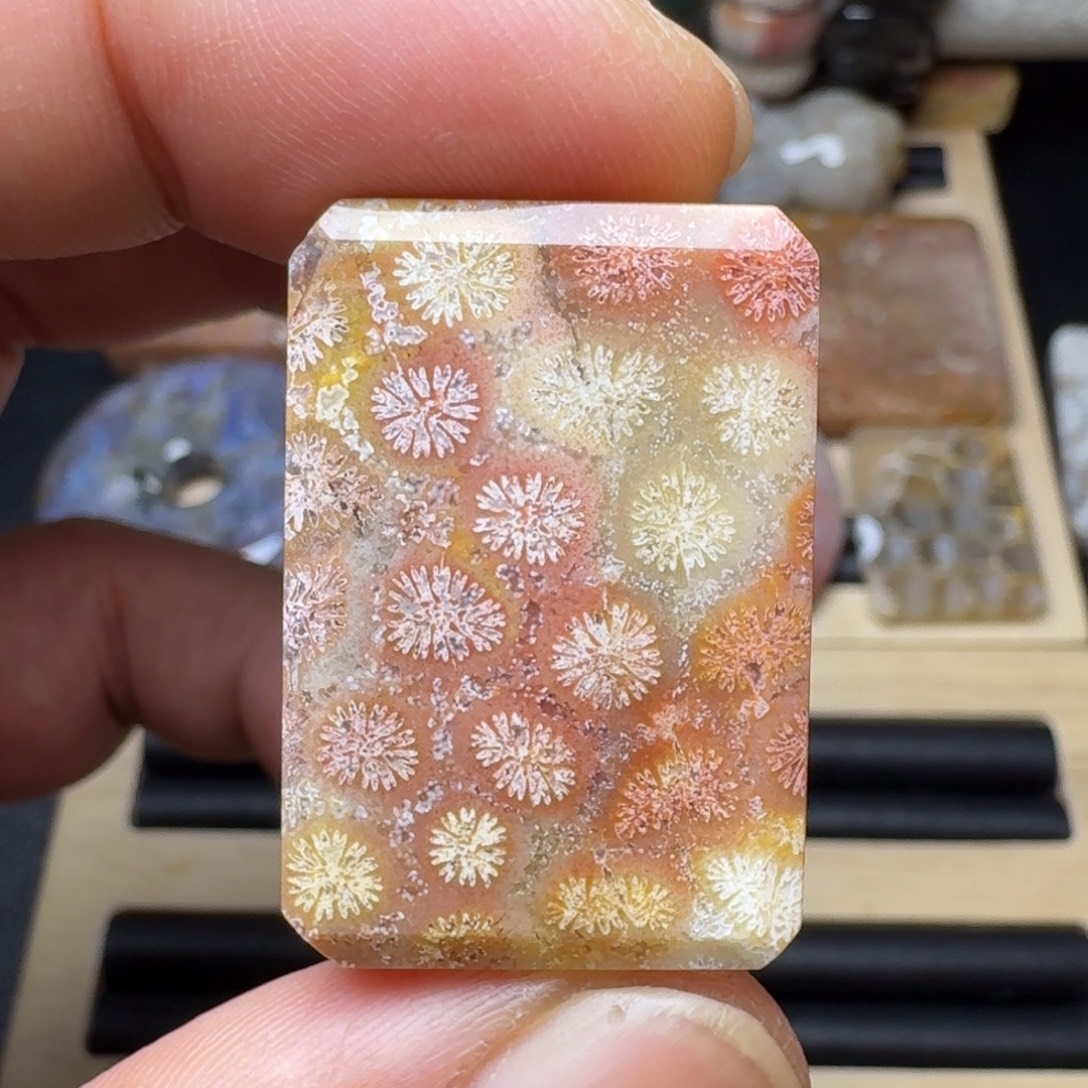 硅化玉未镶嵌纯天然色有机玉石保真色