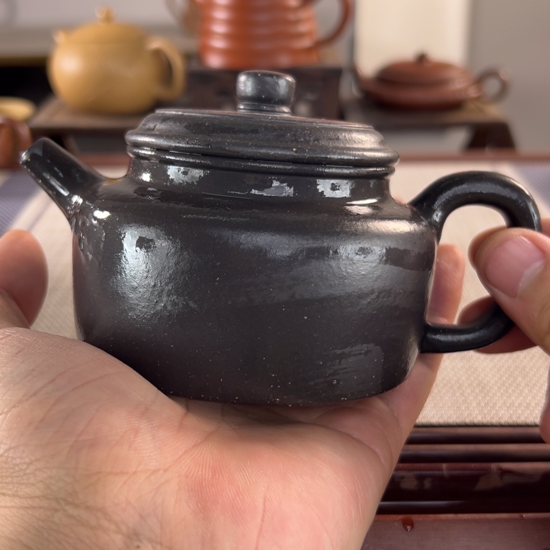 紫砂微瑕茶壶 原矿紫砂