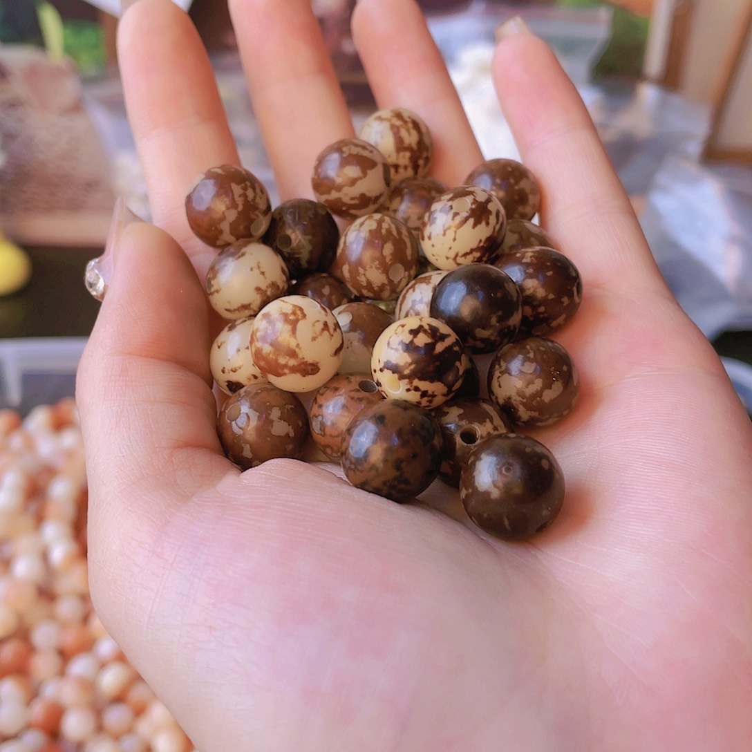 白玉菩提吊坠500颗虎斑