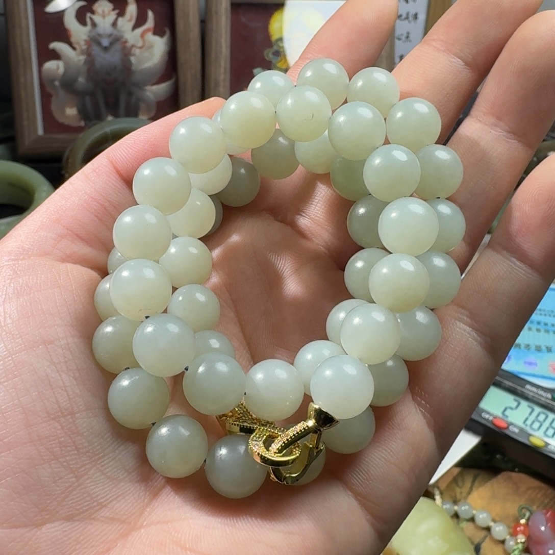 和田玉手串未镶嵌