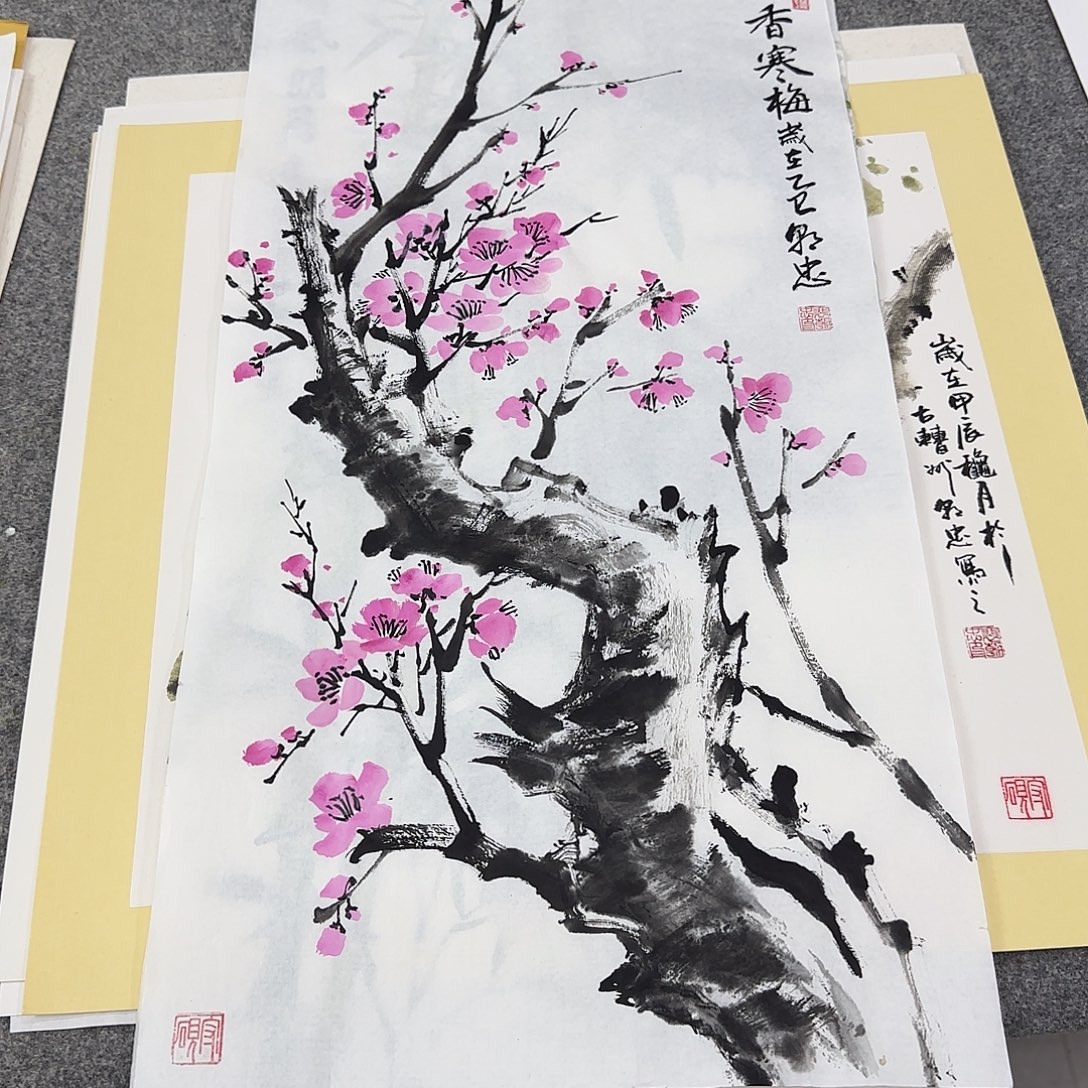 国画国画立体兰花