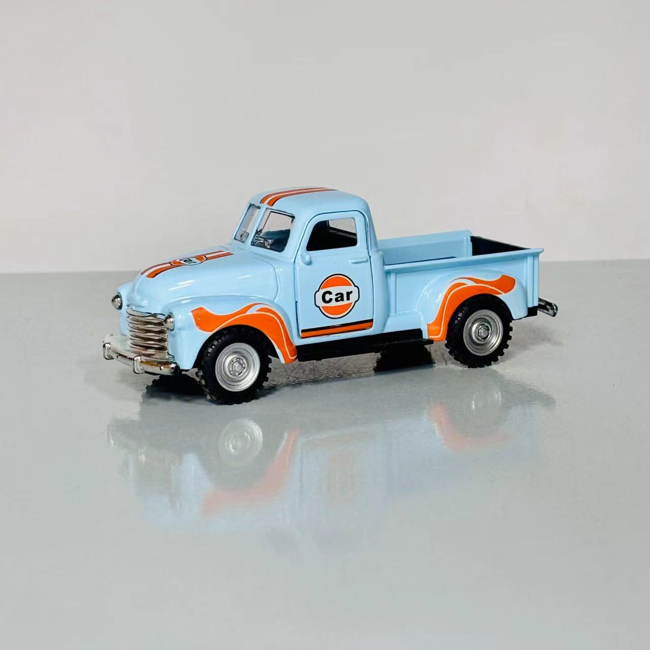 合金海湾皮卡车带回力模型车