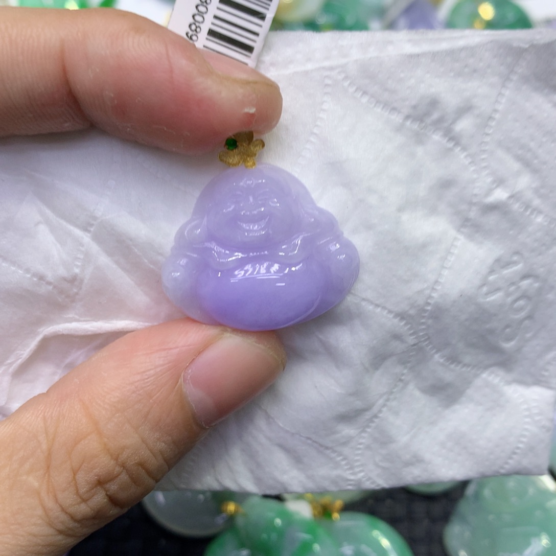 颈饰18K金镶嵌翡翠