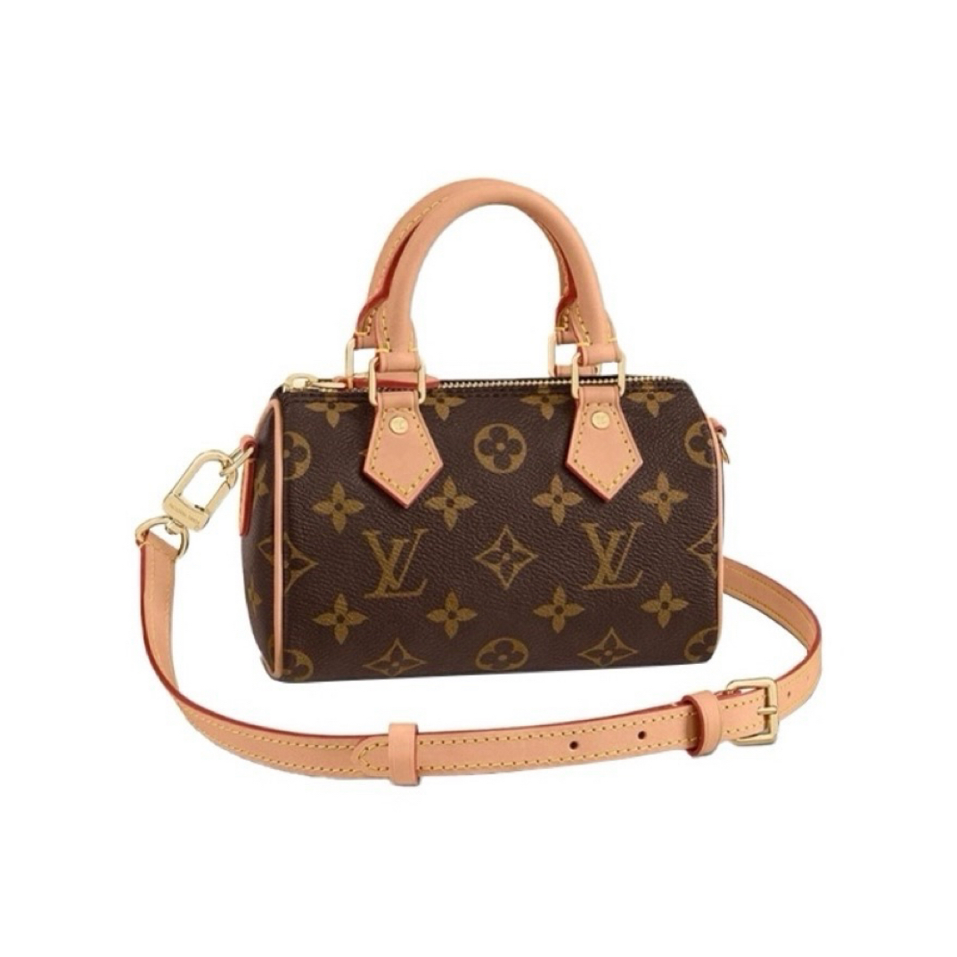 95新 LouisVuitton/路易威登 speedy nano 老花 22年/JW3605