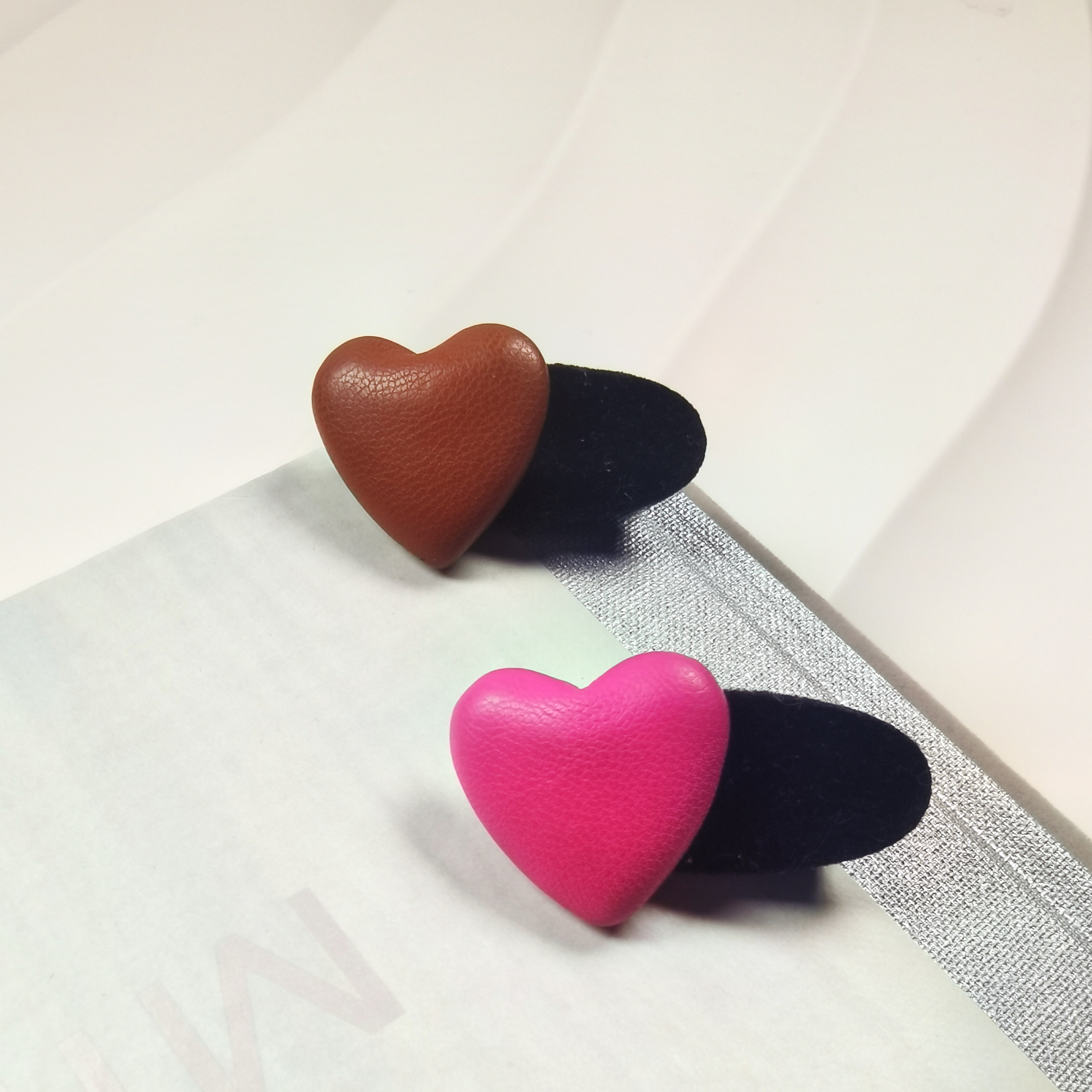 韩国 东大门 秋冬气质糖果色心形ins风鸭嘴夹（一只）