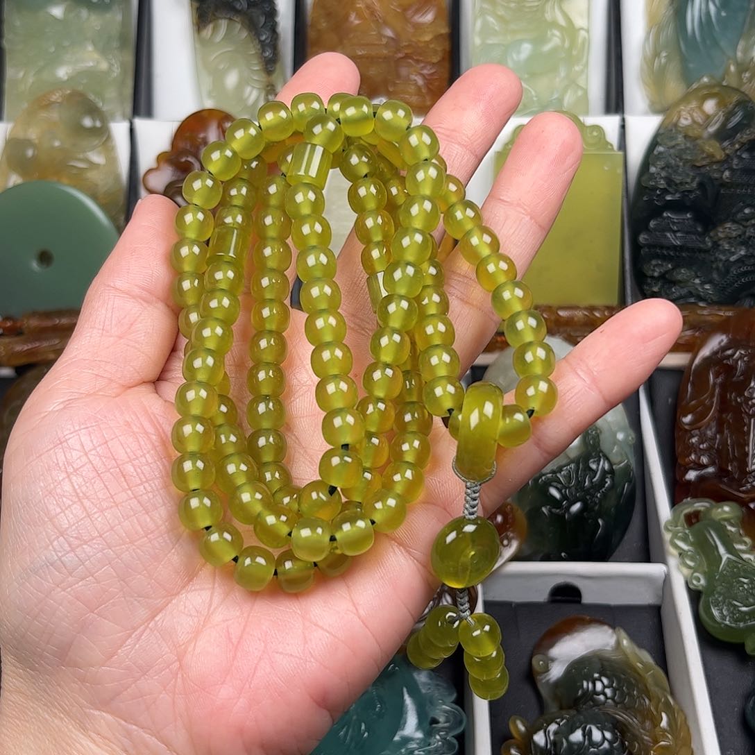 蛇纹石玉项链未镶嵌S**J