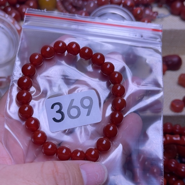 释***怀南红玛瑙未镶嵌手链