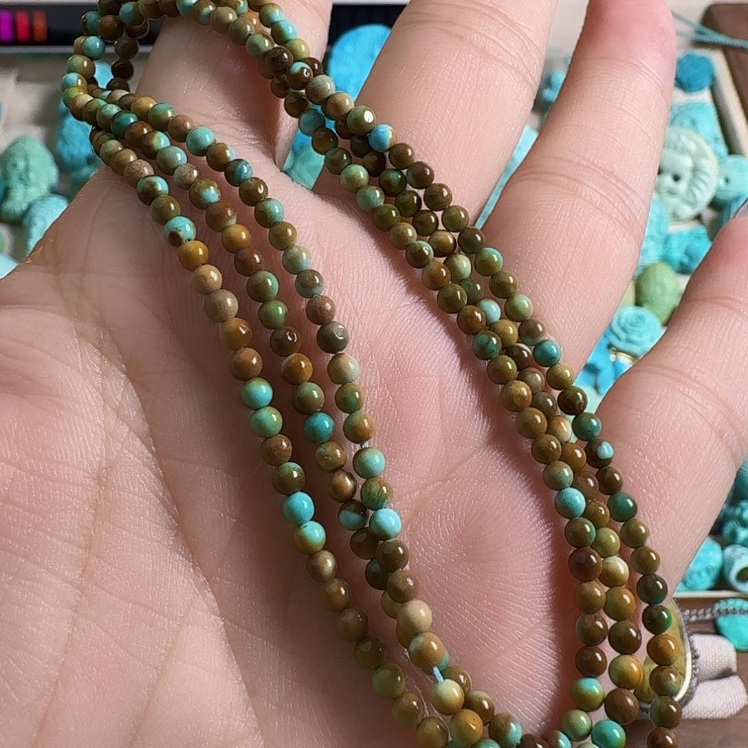 绿松石珠宝奇石未镶嵌小****发