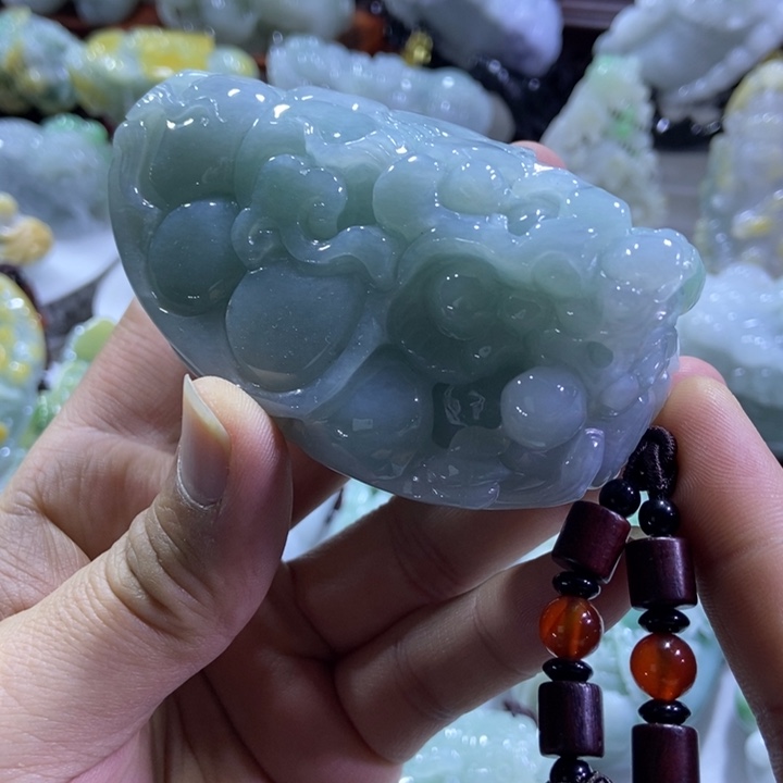 翡翠未镶嵌把件龙龟