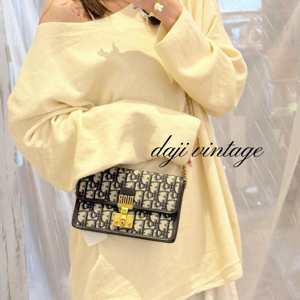 大吉中古/Dior迪奥老花刺绣信封斜挎包