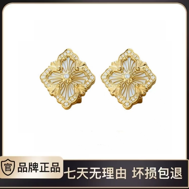 七夕节 时尚百搭布布耳钉 L2