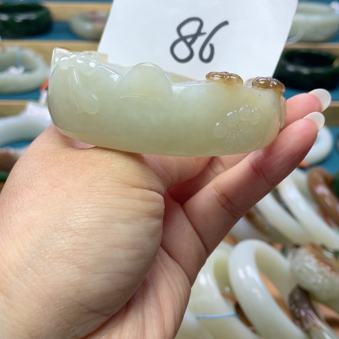 未镶嵌手镯和田玉圈口60