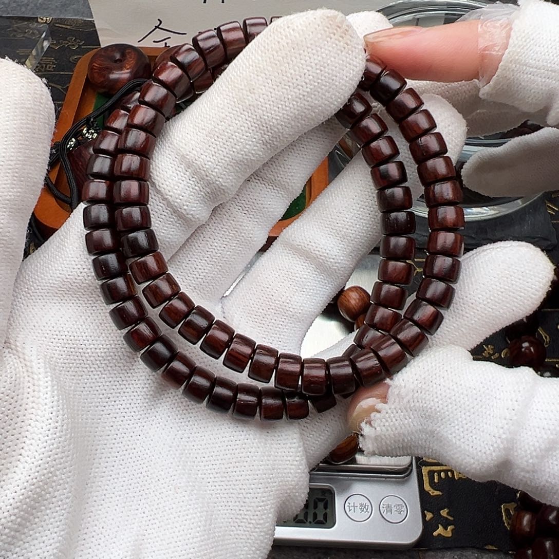 木4x7海南红降药片珠