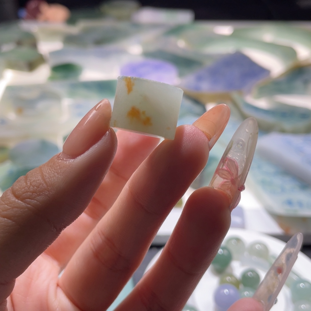 定制翡翠未镶嵌桂花糕 12.56-16.47