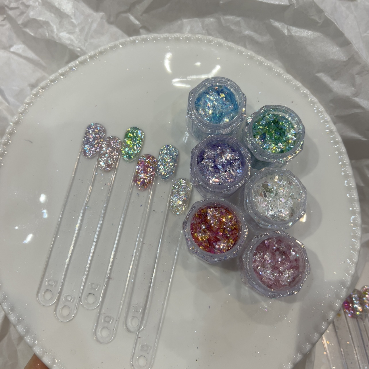 大上新套装百搭爆闪超闪热门 莎莎美甲亮片可爱ins气质夏日精致