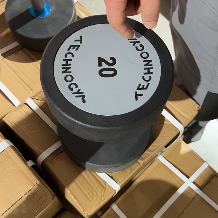 全新纯钢泰诺哑铃20公斤一只