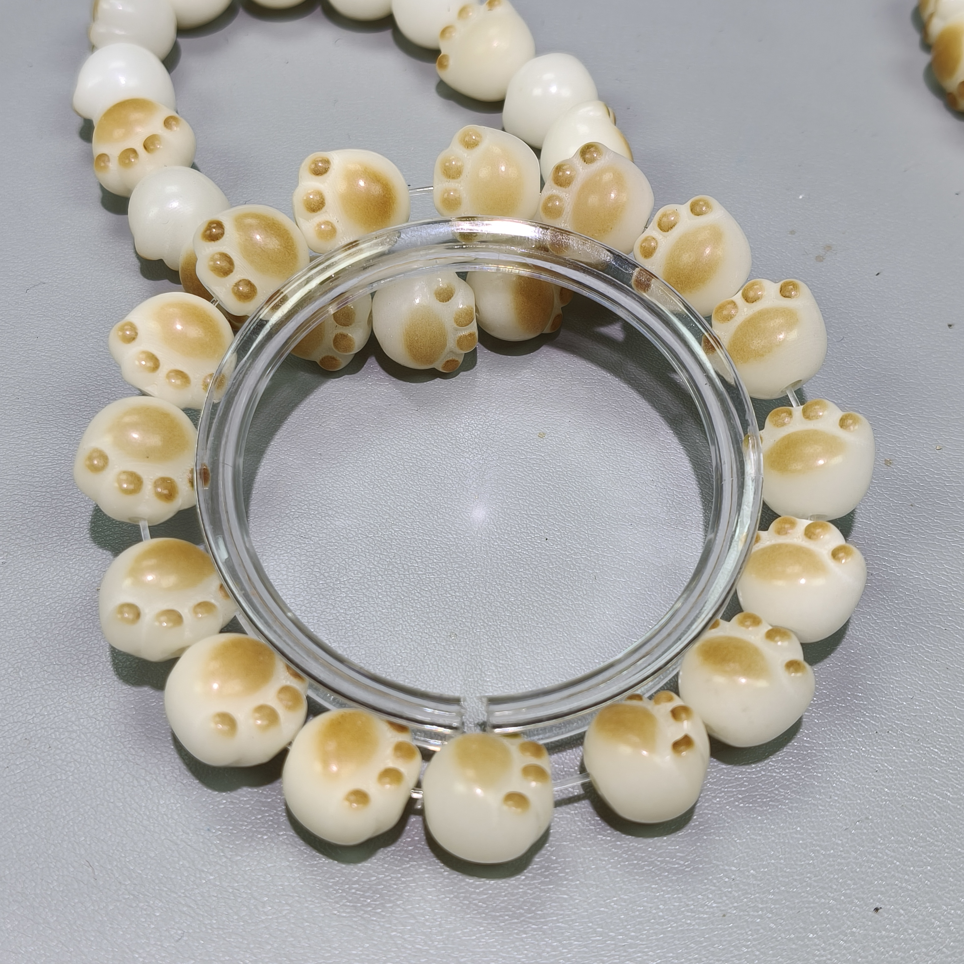 P233 碳烤全猫爪菩提单圈手串