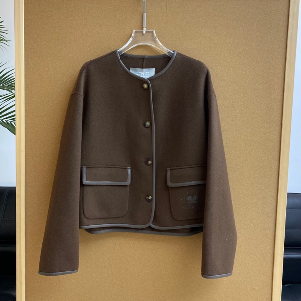 CNC上衣｜『HQQ专属』咖色高级感轻奢百搭短款毛呢外套10CV