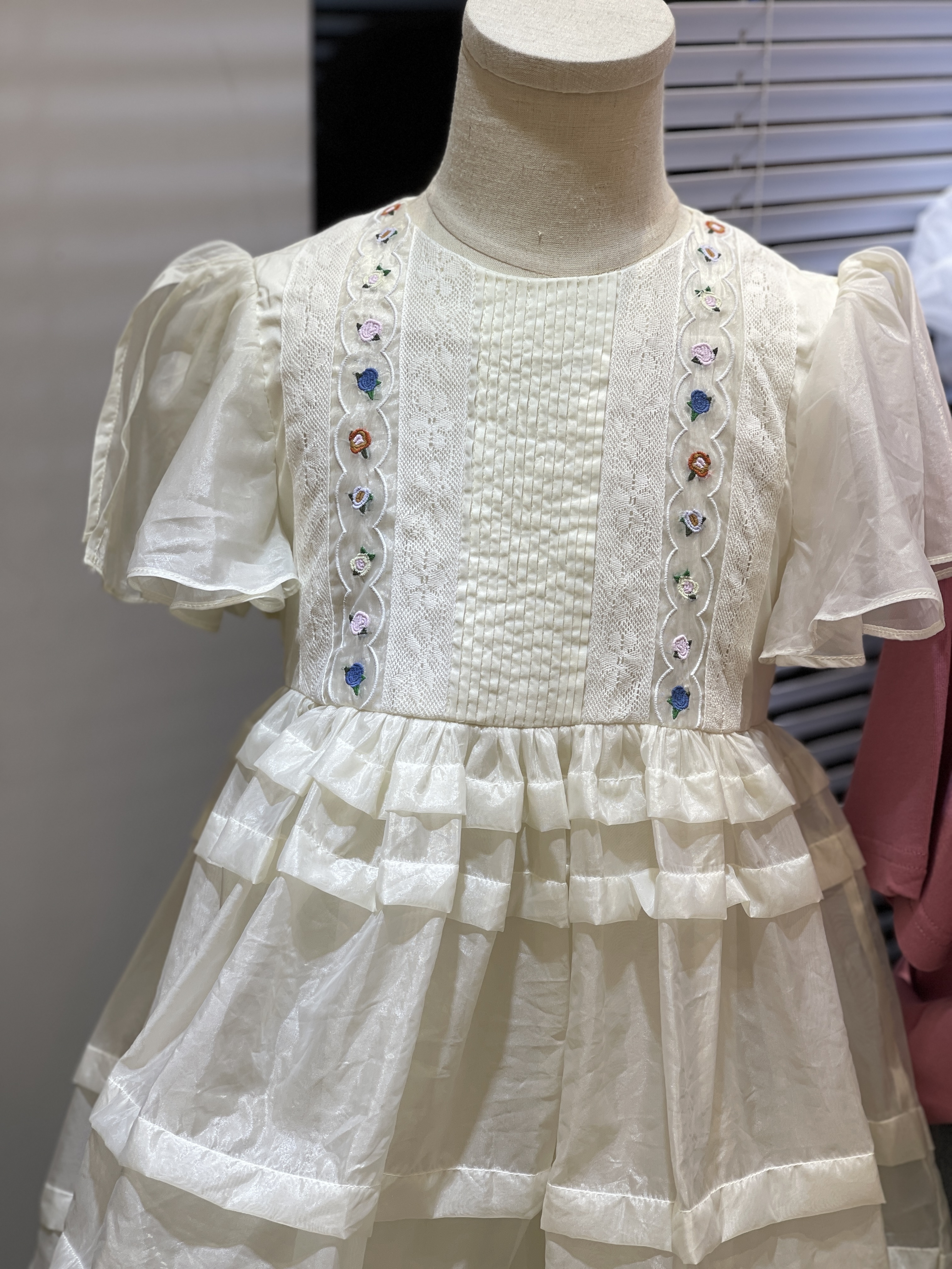 YOUUNNE夏季新款韩系儿童刺绣花朵连衣裙