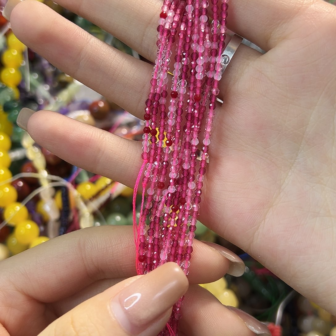 玛瑙/玉髓合金珠宝半成品草莓晶卡2三条