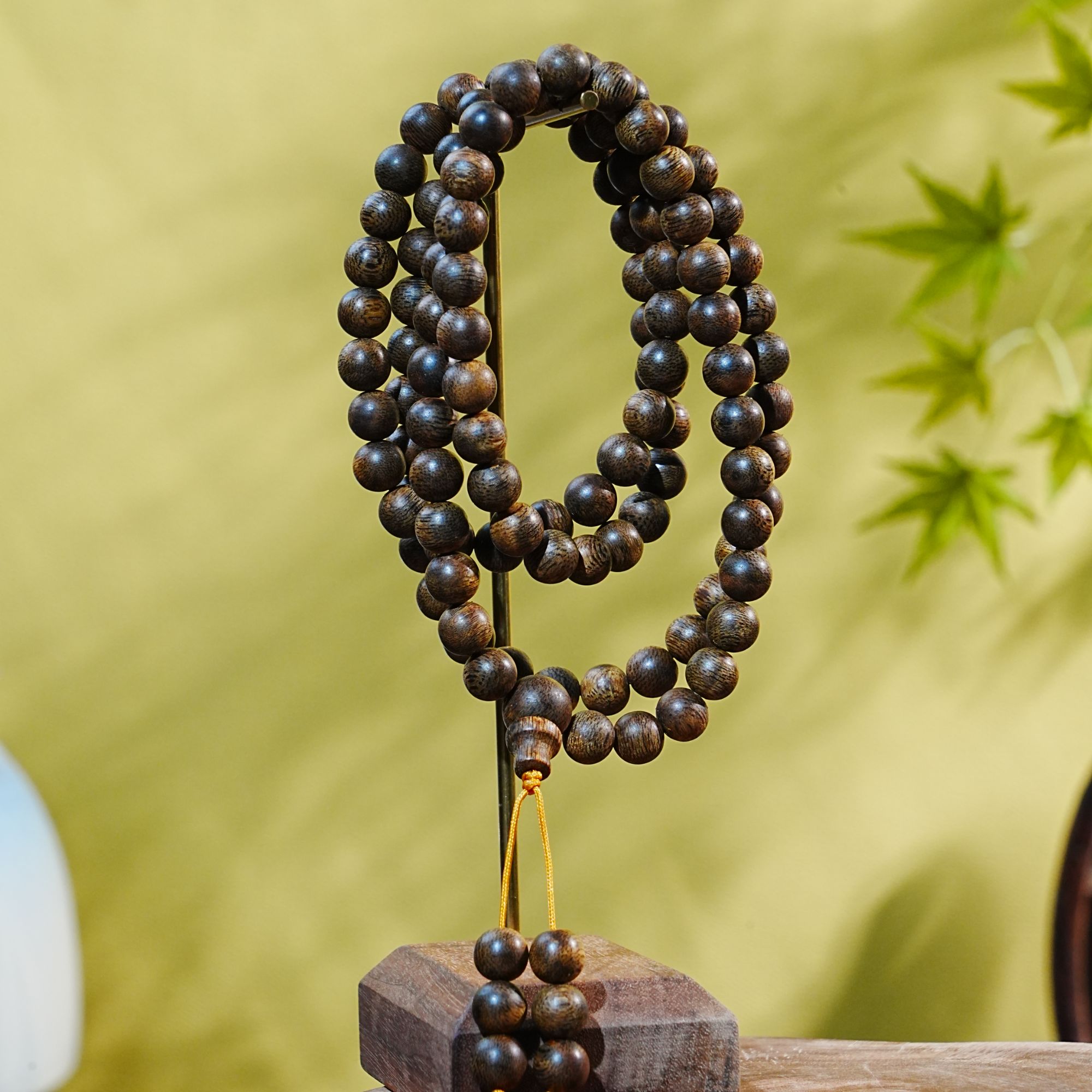 【收藏级】文莱黑棋软丝念珠0.8x108 33.8g 251111023 A