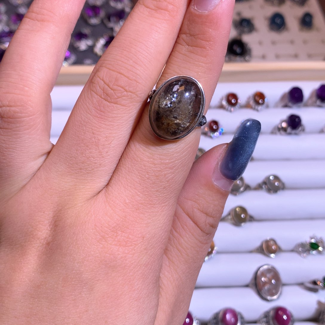 【闪购商品】水晶戒指银S925镶嵌戒指