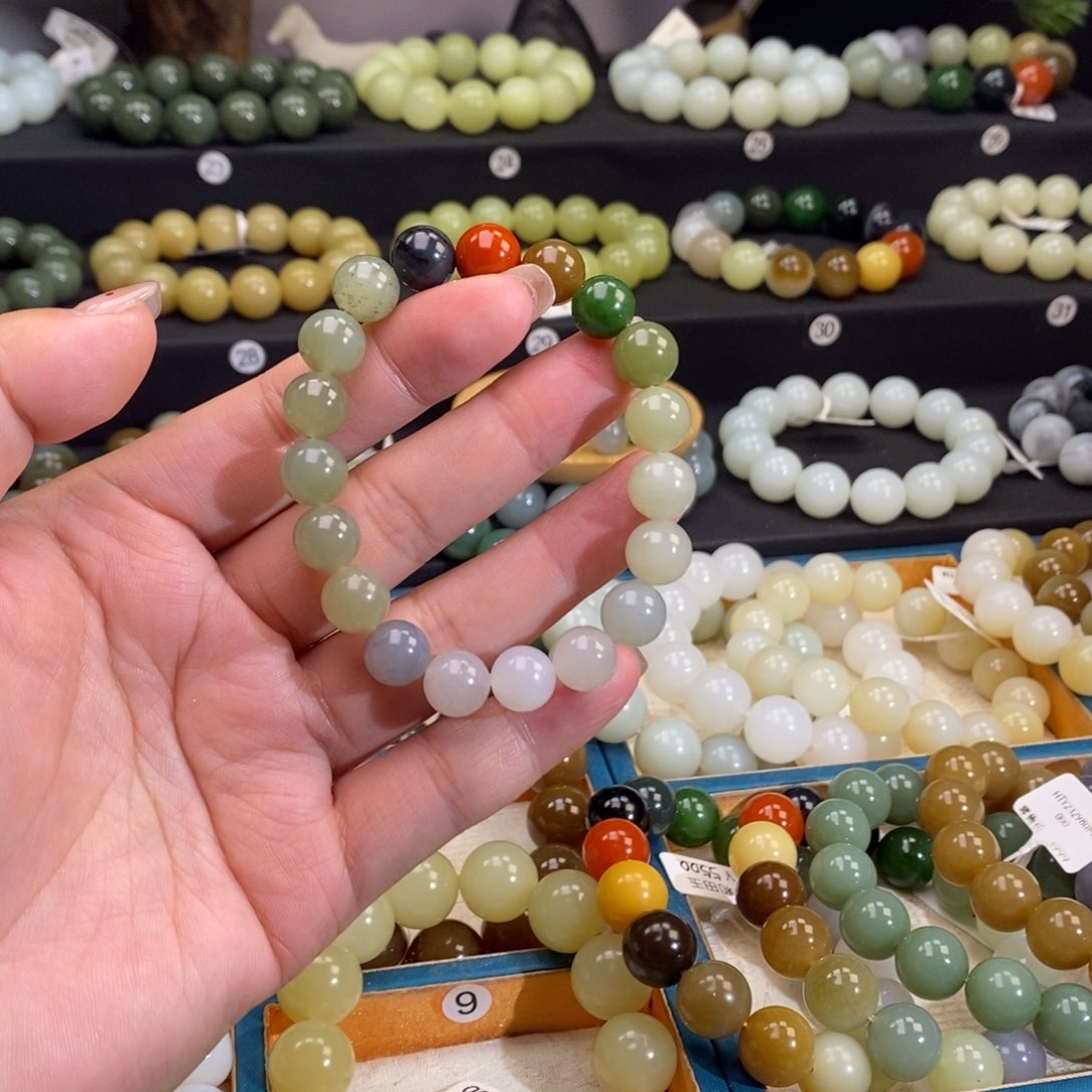 和田玉手链 10MM未镶嵌