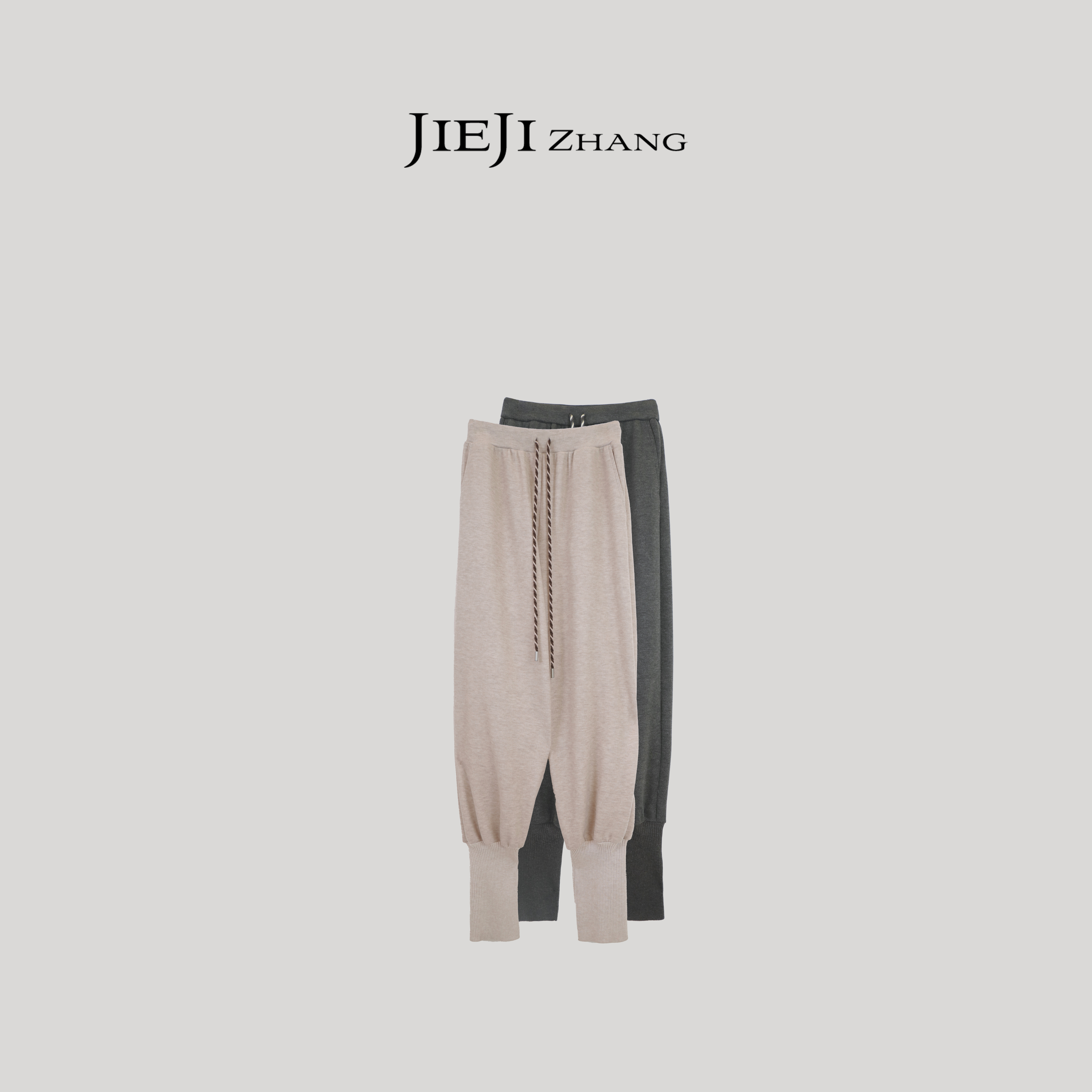 【JIEJI ZHANG】莱赛尔山羊绒高级定制秋冬时尚百搭卫裤351318