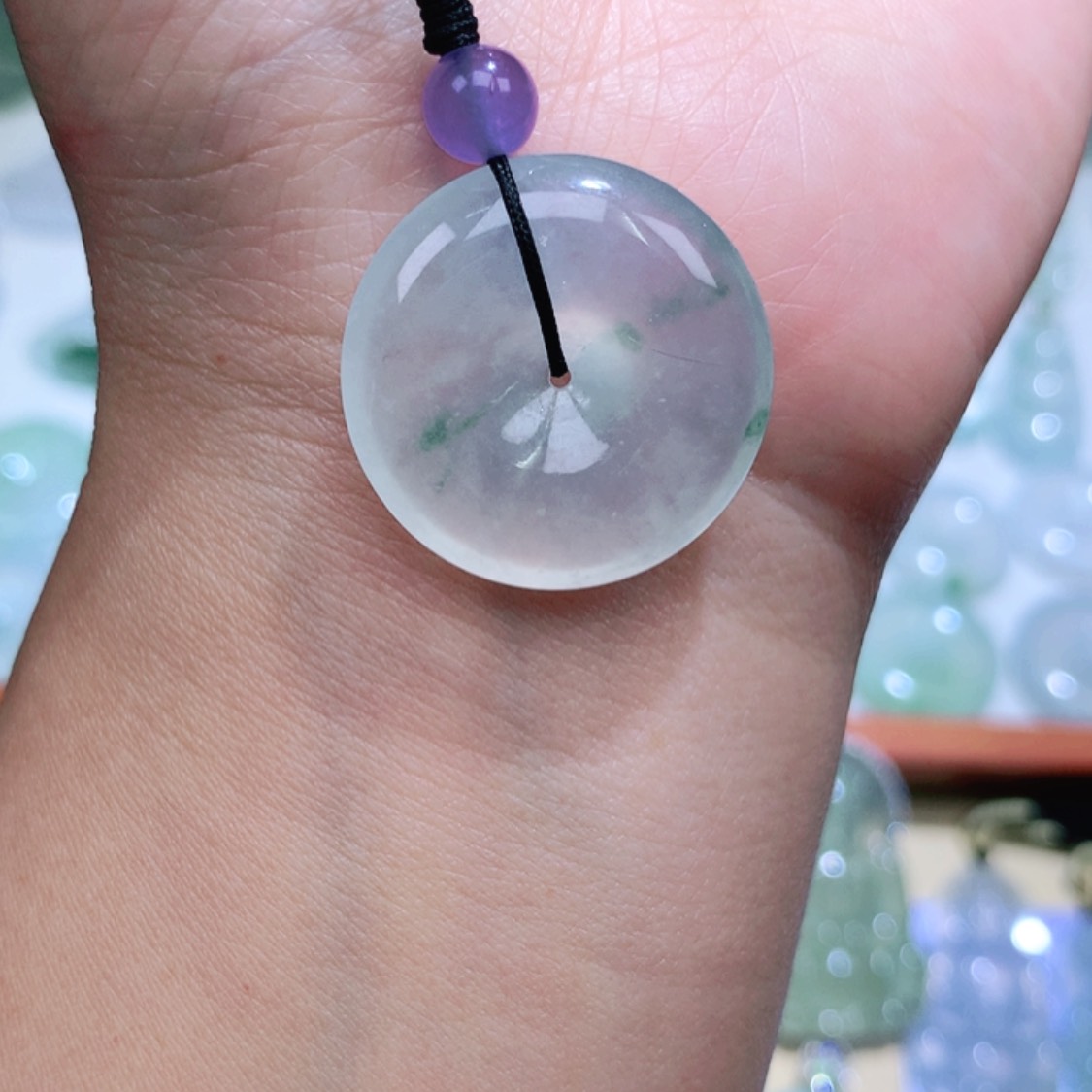 【闪购商品】翡翠颈饰未镶嵌平安扣