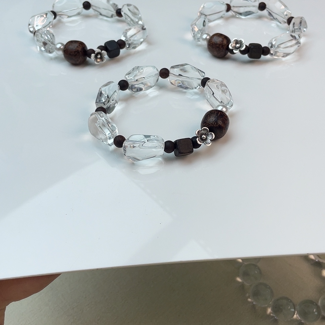 非金属手串白水冰块小花款