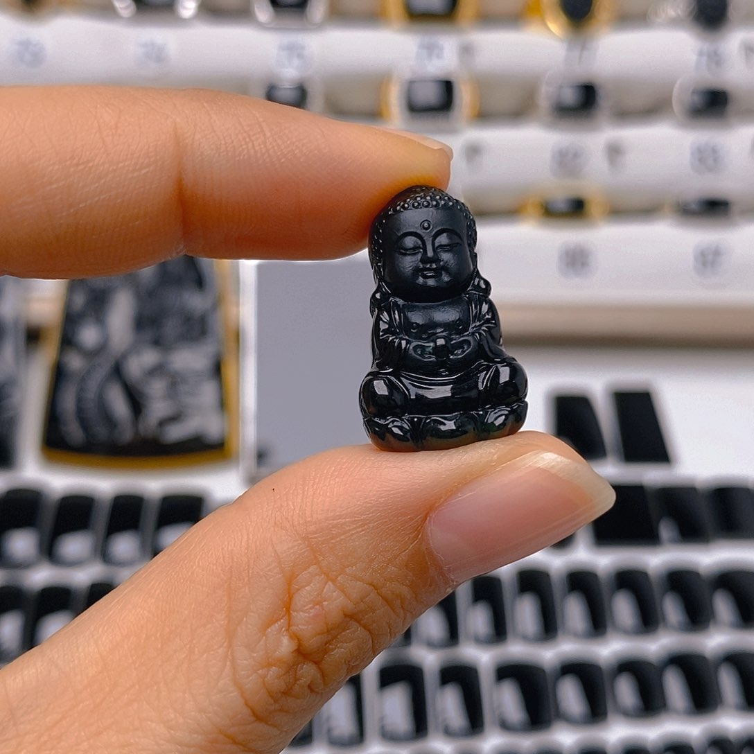 翡翠戒指未镶嵌忘**黑戒面