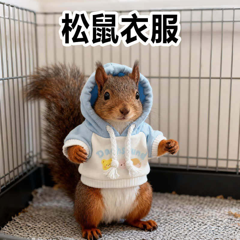 松鼠衣服专用卫衣保暖冬天舒适服饰宠物小号用品可爱保温透气四季